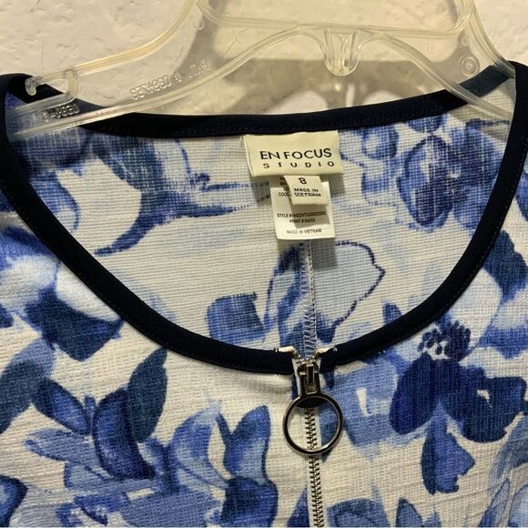 ENFOCUS STUDIO Beautiful Floral Dress blue white - Picture 4 of 7